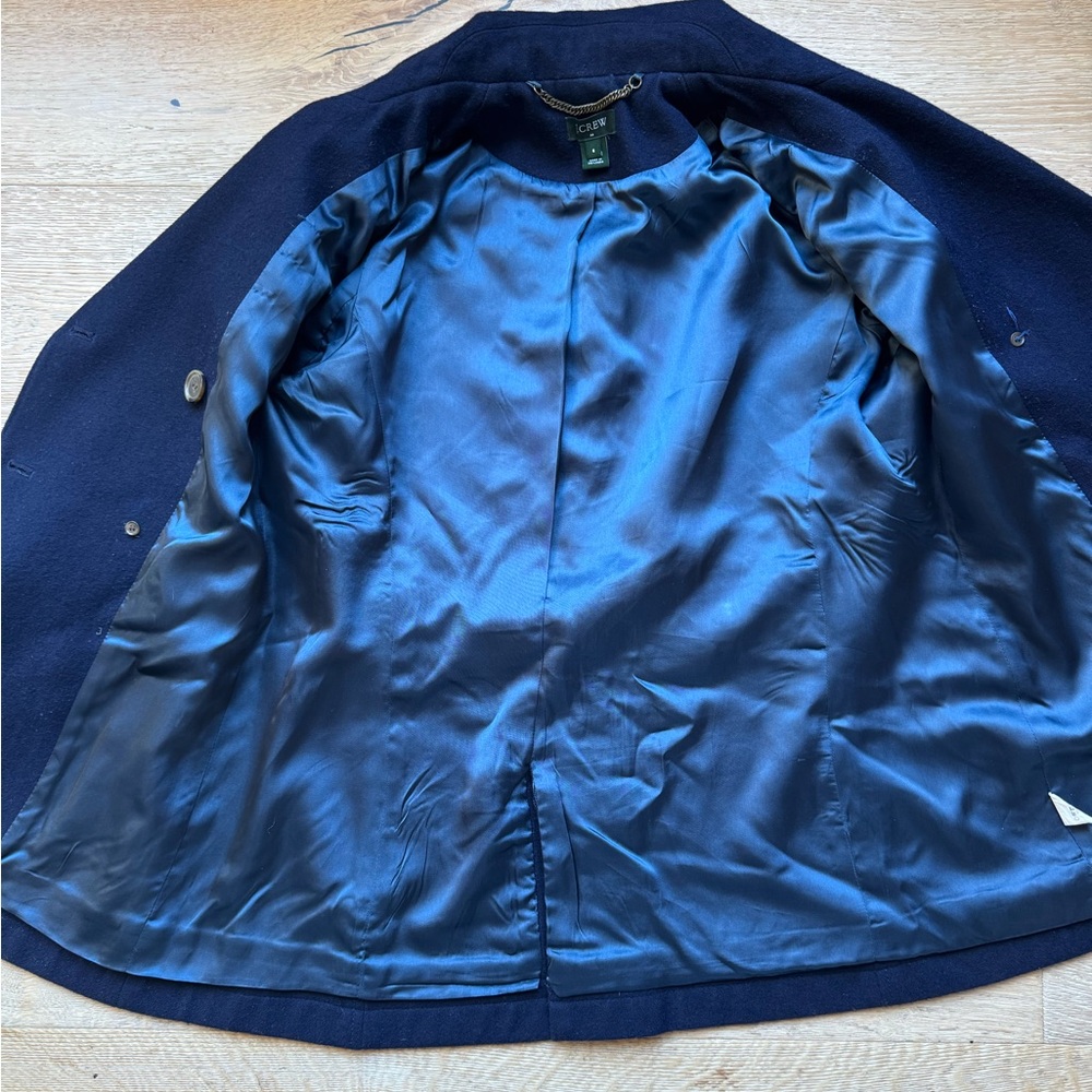 🔥CLASSIC NAVY PEA COAT🔥sz 6 JCREW price firm! - Picture 3 of 12